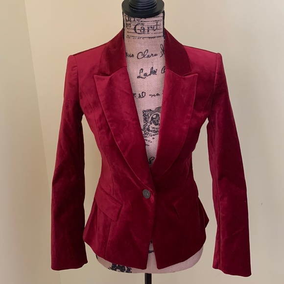 White House Black Market Jackets & Coats Nwt Claret Red Velvet